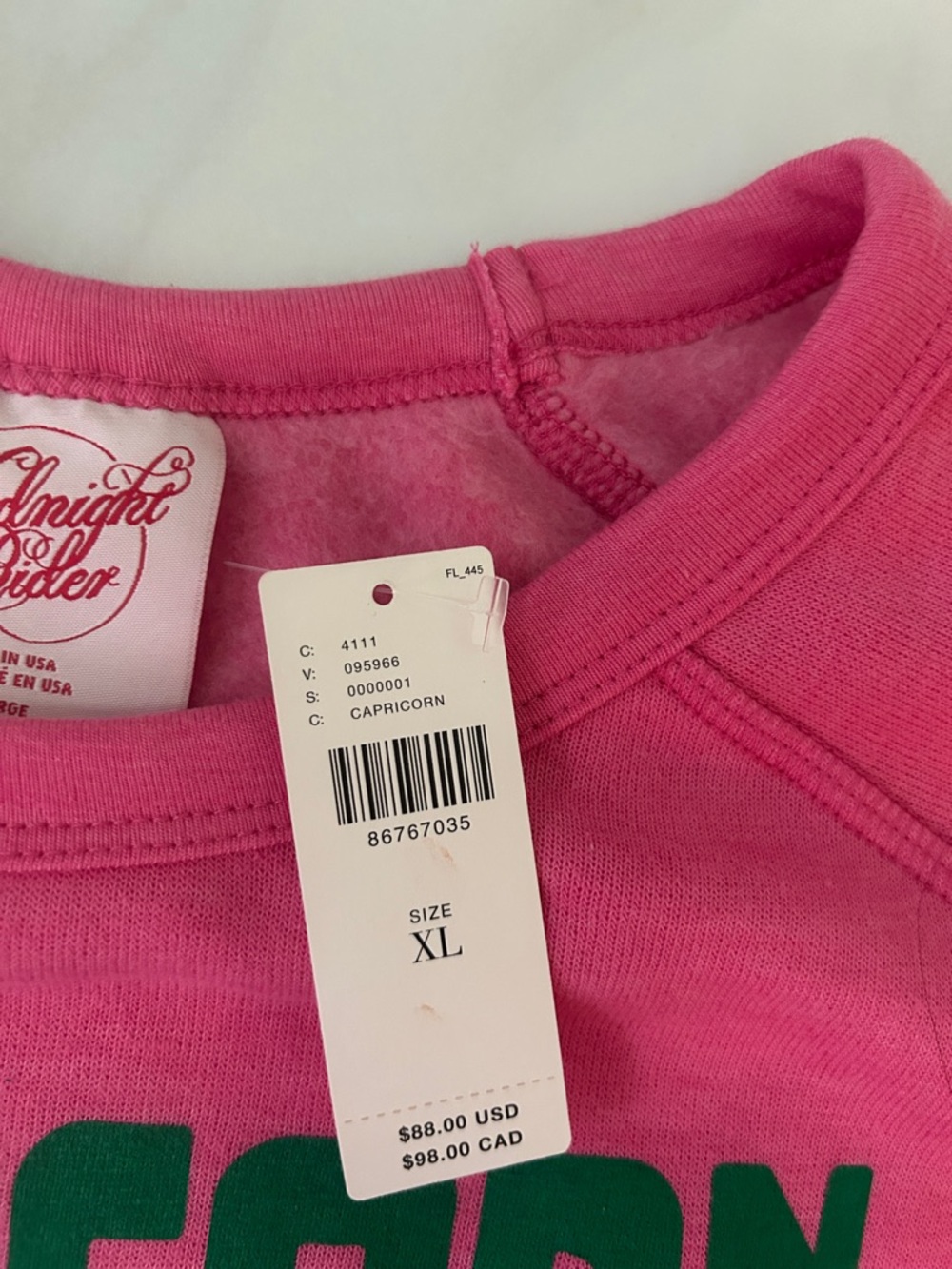 Midnight Rider (Anthropologie) Pink Capricorn Graphic Sweatshirt - Picture 5 of 7